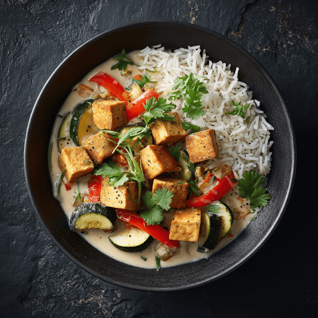 Curry d'été tofu-coco & légumes